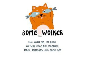 Bome_Wolker. Funny font