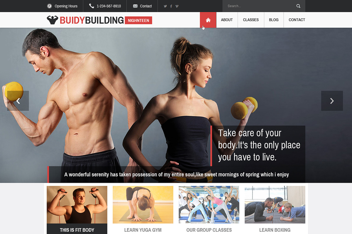 Body Building, a Templates & Theme by mamun.designer