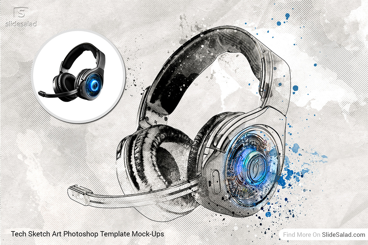 Tech Sketch Art Photoshop Mock-ups, an Action Add-On by SlideSalad (Photo 23 of 27)
