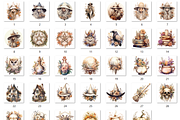 Watercolor Boho Witch Clipart, a Person Illustration by GiraffeCreative (Thumbnail 8 of 9)