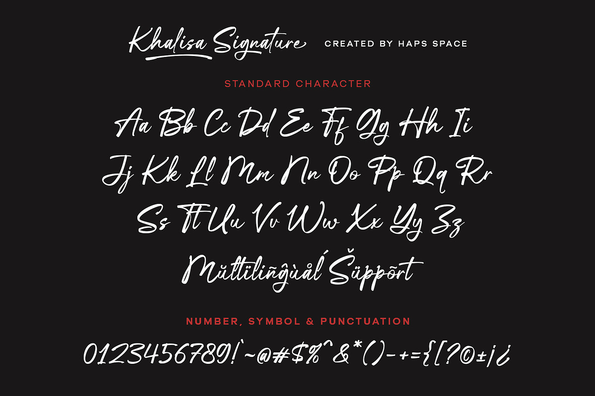 Khalisa Signature, a Script Font by Haps Space (Photo 6 of 7)