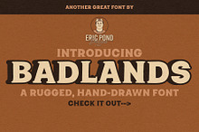 Badlands - A Rugged, Hand-drawn Font