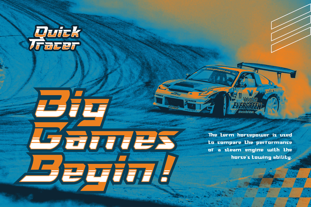 Quick Tracer, a Font by kerismaker (Photo 7 of 12)