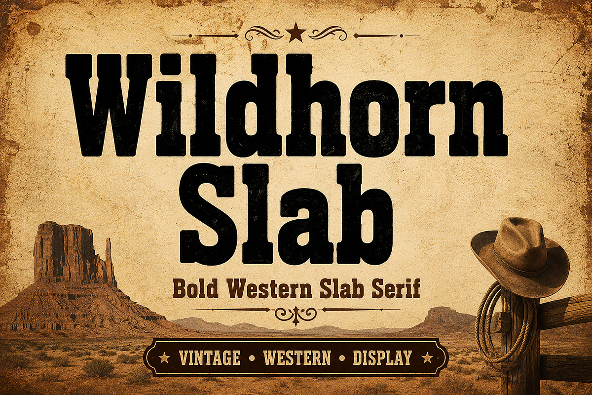Wildhorn Slab, a Slab Serif Font by Wow Magic (Photo 1 of 8)