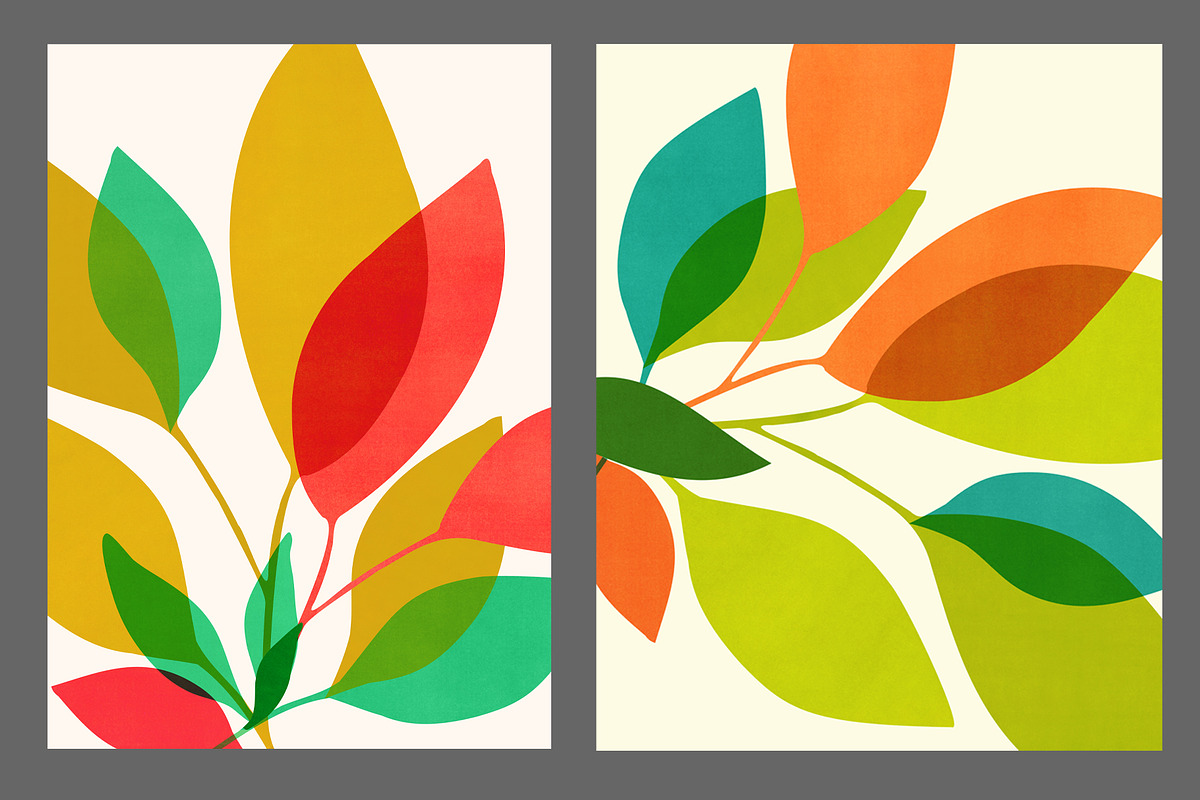 Abstract Modern Leaves Printables, a Background Graphic by kristiangallagher (Photo 3 of 3)