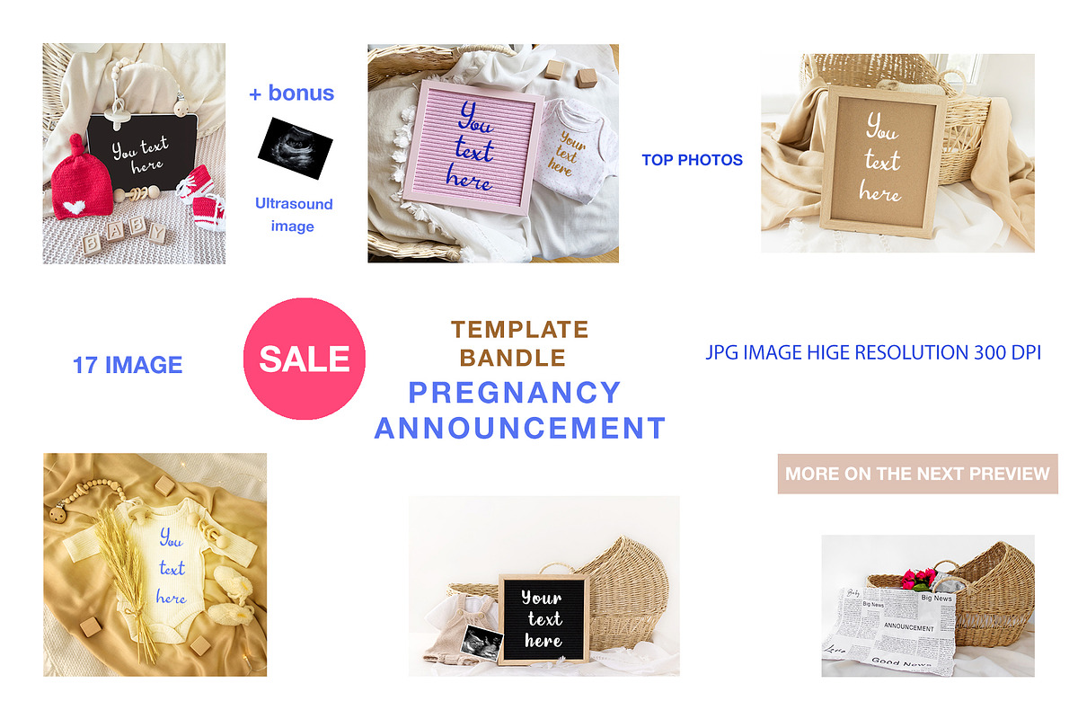 A Template Pregnancy Announcement, a Social Media Template by DigitalStorybyAnna (Photo 1 of 4)