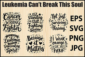 Leukemia Warrior Quotes Bundle SVG, an Object Graphic by Creativeshirt