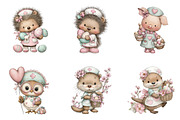 Whimsical Easter Nurse Animals Clipa, an Illustration by CreationArt (Thumbnail 7 of 7)