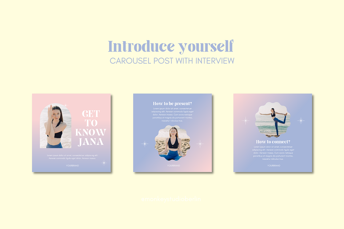 Meditation Wellness Instagram Bundle, a Marketing Template by This shop is closed (Photo 5 of 11)