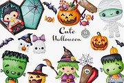 Cute Halloween Watercolor Clipart, a Person Illustration by Apixsala (Thumbnail 1 of 7)