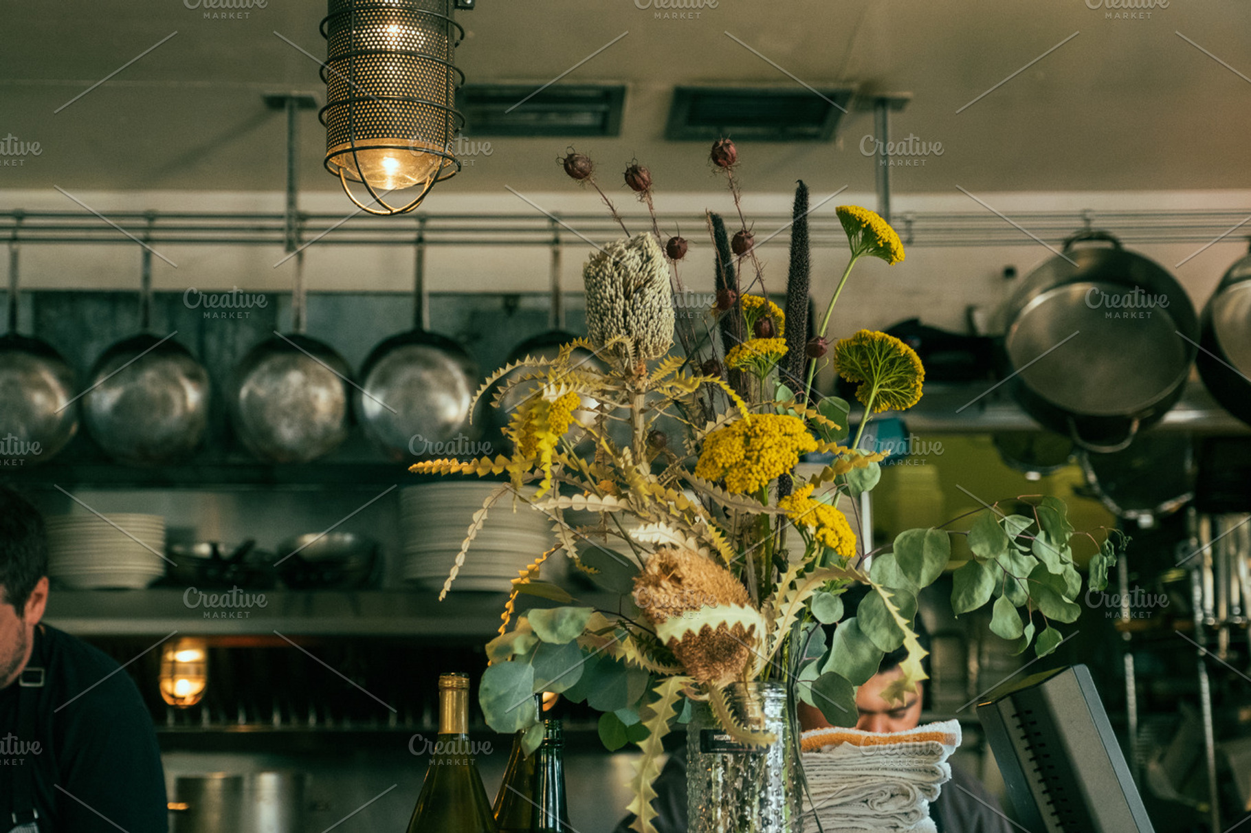 Old Flowers In A Restaurant, an Abstract Photo by Matt Jones