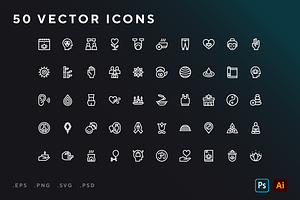 Yoga and midfulness icons, an Icon by Wencory