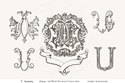 Antique Vintage Monogram Initial U, an Object Graphic by Antique Monograms (Thumbnail 1 of 4)