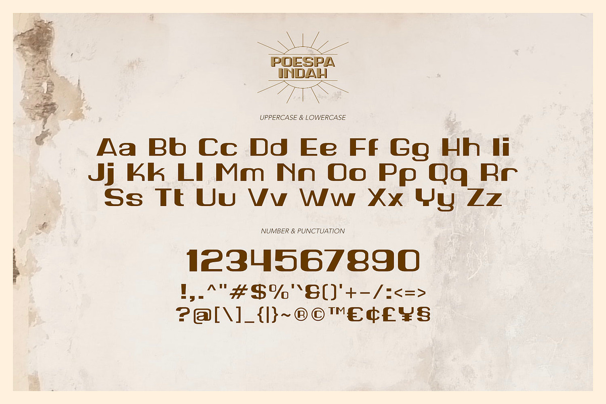 Poespa Indah - Old Type, a Sans Serif Font by ikiiko (Photo 5 of 6)