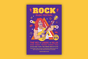 Rock Music Festival Flyer, a Flyer Template by serapika (Thumbnail 1 of 3)