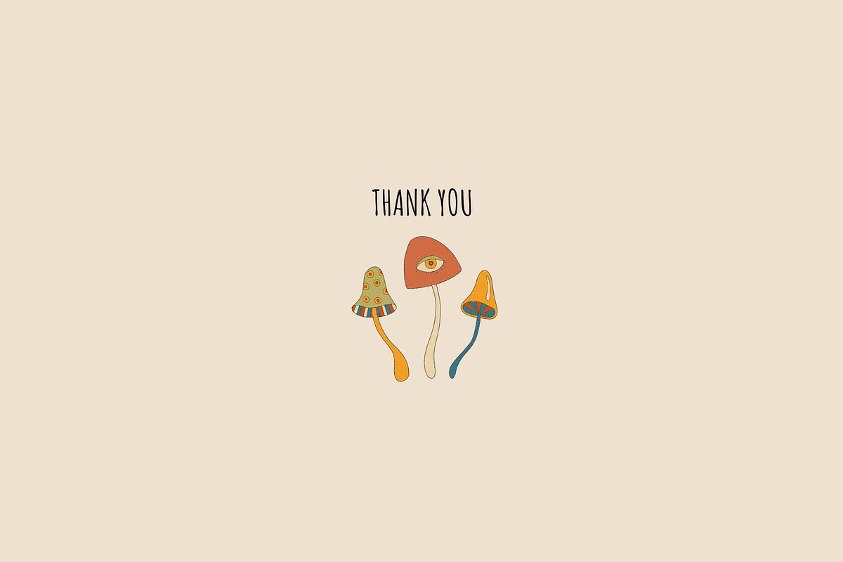 Magic Mushrooms Retro Vector Clipart, a Pattern Graphic by Irina Ostapenko (Photo 8 of 8)