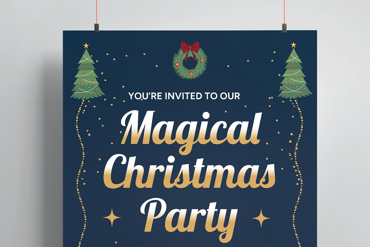 Christmas Party Invitation Flyer, a Flyer Template by MightyDesign (Photo 2 of 8)