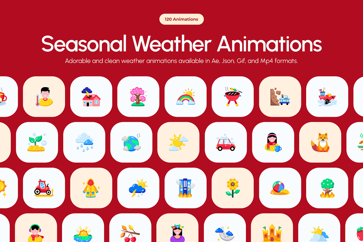 Animated Seasonal Weather Icons, an Emoji Icon by Prosymbols (Photo 1 of 4)