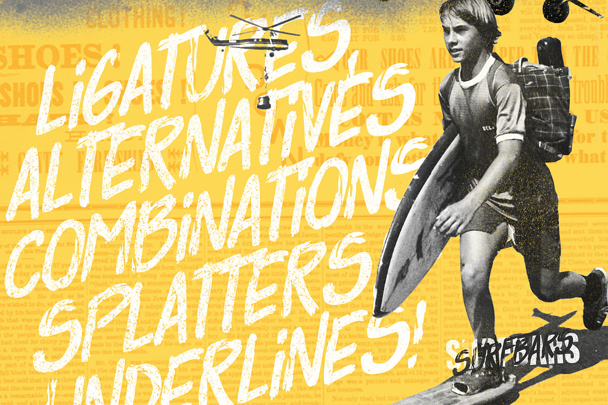 Surfbars Font, a Font by LeoSupply.co (Photo 7 of 7)