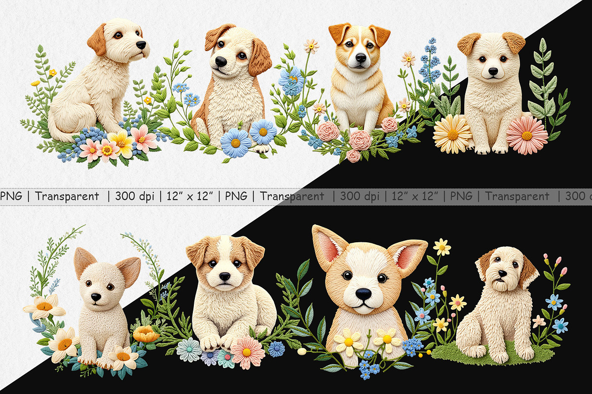 Dog Embroidery Clipart, a Graphic by Artnoy (Photo 2 of 5)