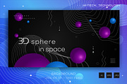 3D sphere in space. Art., a Decorative Illustration by KENO Mascots (Thumbnail 2 of 4)