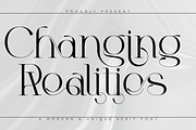 Changing Realities - Modern Serif, a Serif Font by 177Studio (Thumbnail 1 of 8)