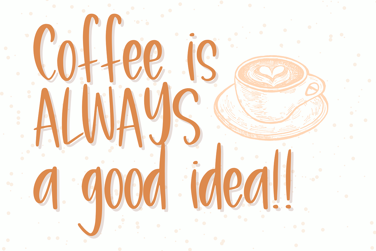 Caramel Macchiato, Cute Handwriting, a Sans Serif Font by Designing Digitals (Photo 4 of 9)
