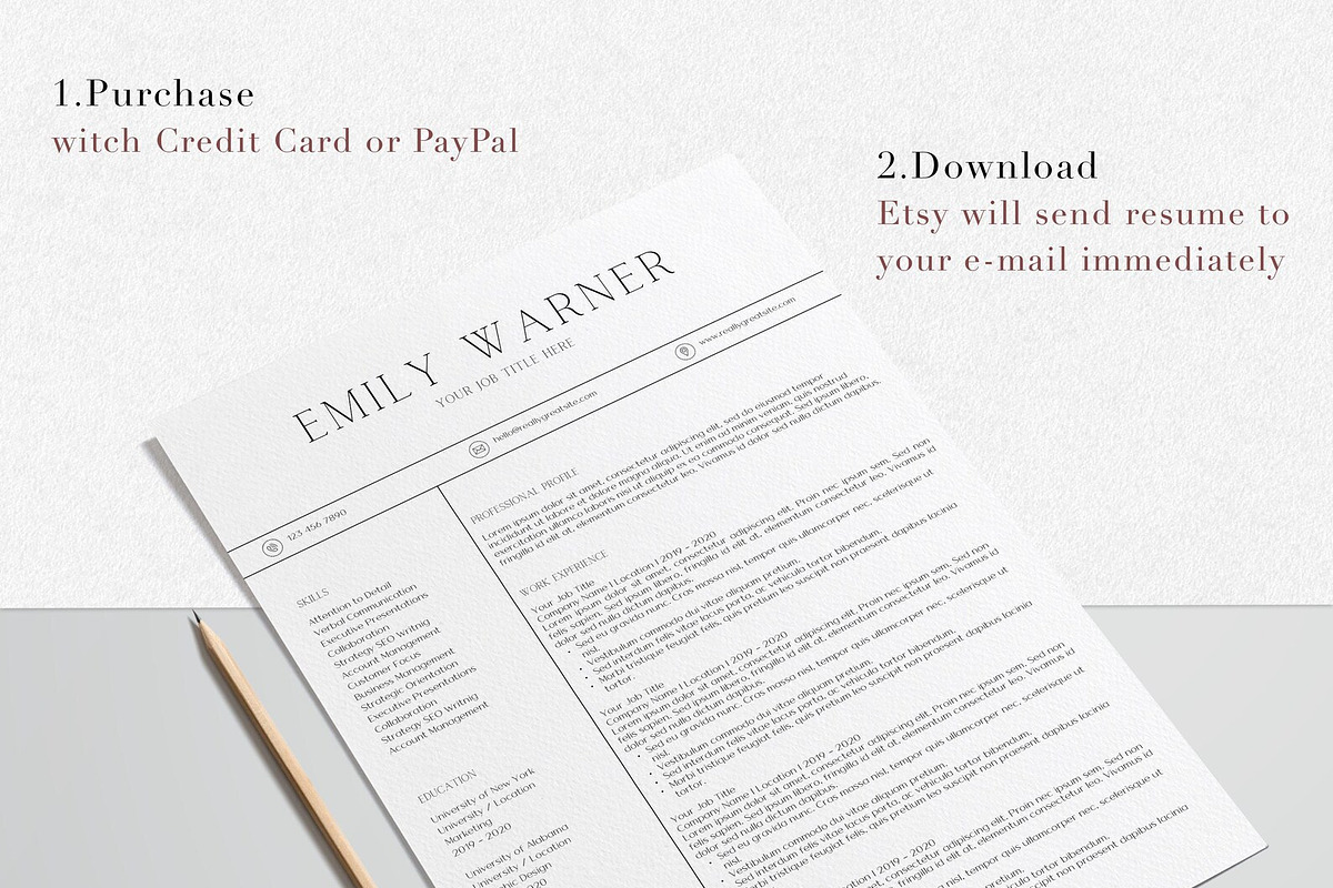 Minimalist Resume Canva Template, a Resume Template by LucaTheme (Photo 8 of 9)