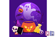 Spooky Fun Halloween, a Seasonal Illustration by MISS CHATZ (Thumbnail 2 of 3)