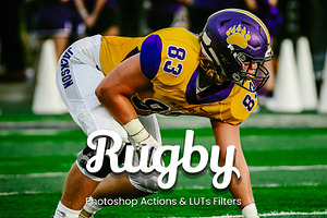 30 Rugby Photoshop Actions LUTs