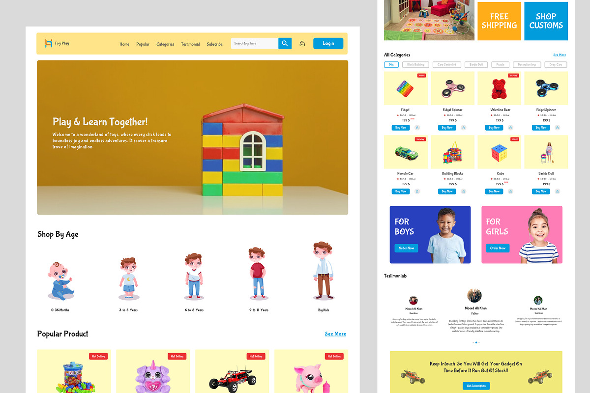 Kids Toys Selling Landing Page, a Landing Page Template by UXcelerate Studio (Photo 2 of 6)