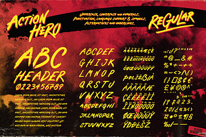 Action Hero - 80s Movie Poster Font