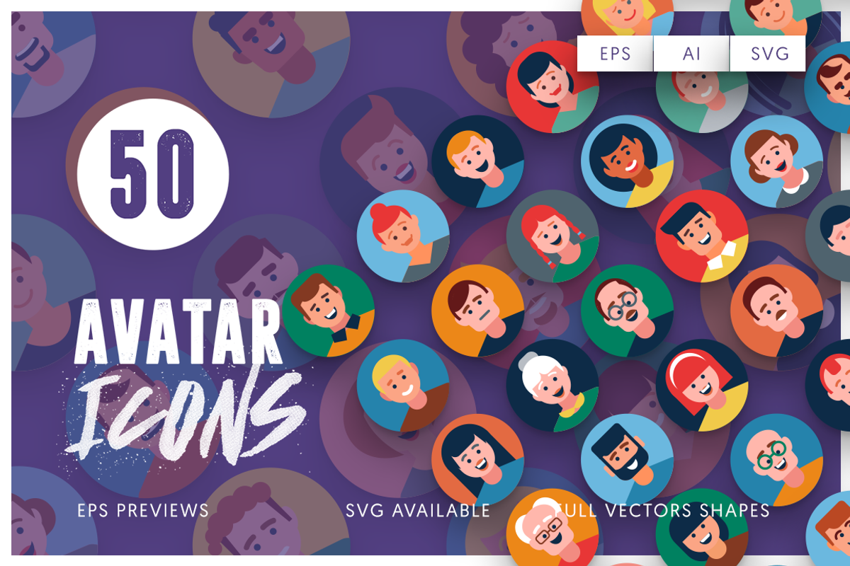 50 Avatar Icons, an Icon by Dighital (Photo 1 of 6)