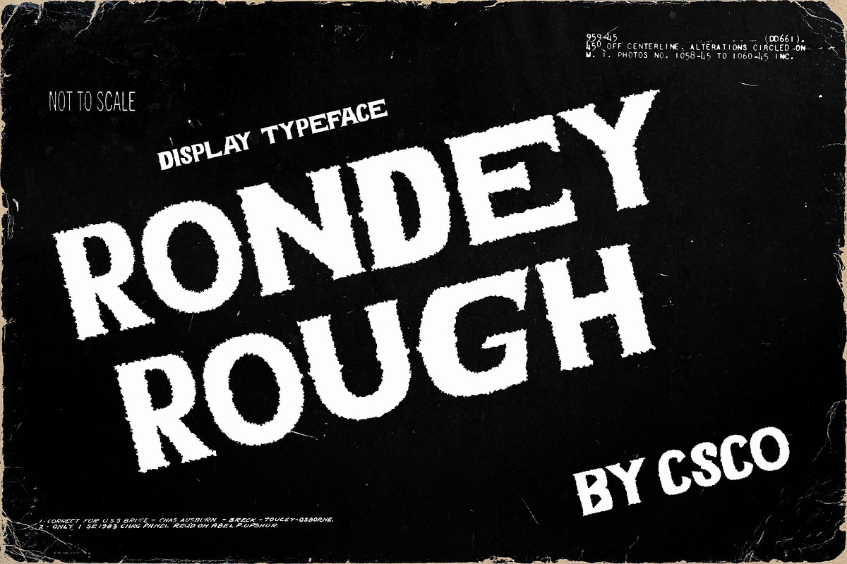 Rondey Rough, a Serif Font by Craft Supply Co. (Photo 1 of 8)