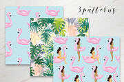 Midday heat. Swimming pool set., a Person Illustration by Anyuka (Thumbnail 3 of 5)
