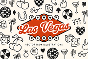Las Vegas Vector Icon Illustrations, an Outline Icon by Pink Tiger Creative (Thumbnail 1 of 5)