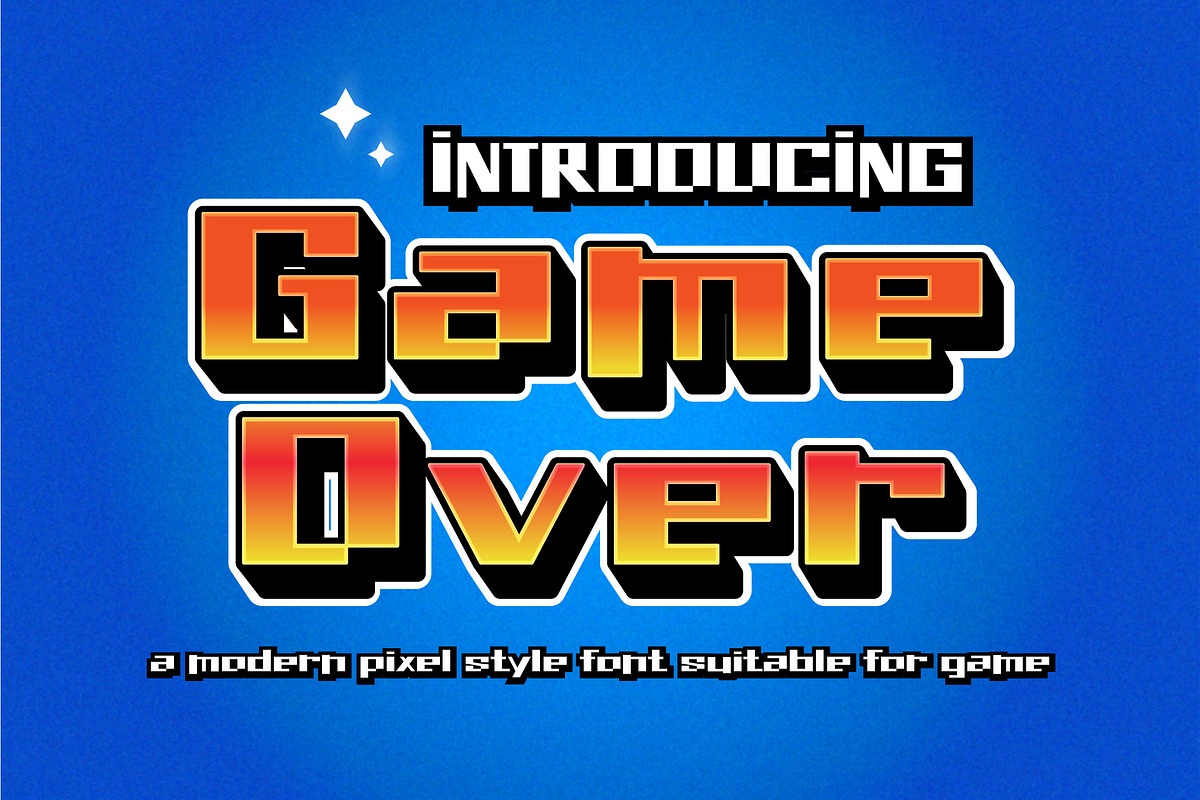 Game Over - Modern Pixel Style Font
