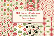 Mid Century Christmas Collection, a Pattern Graphic by Yasmine Patterns (Thumbnail 1 of 9)