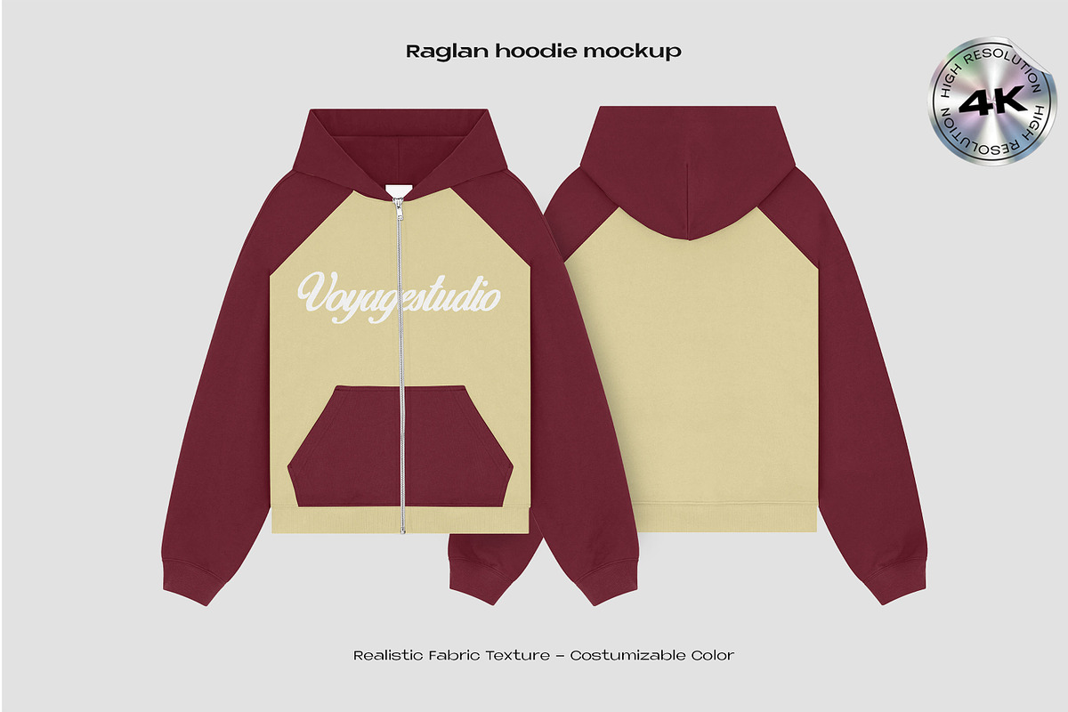 Raglan hoodie mockup, a Hoody Mockup by Voyage Studio (Photo 1 of 3)