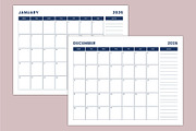 2026 landscape Monthly Calendar Kdp, a Stationery Template by Mustafiz (Thumbnail 4 of 4)