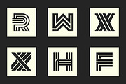 Letter Logo Template Vol 3, a Solid Icon by Tekuni (Thumbnail 6 of 12)