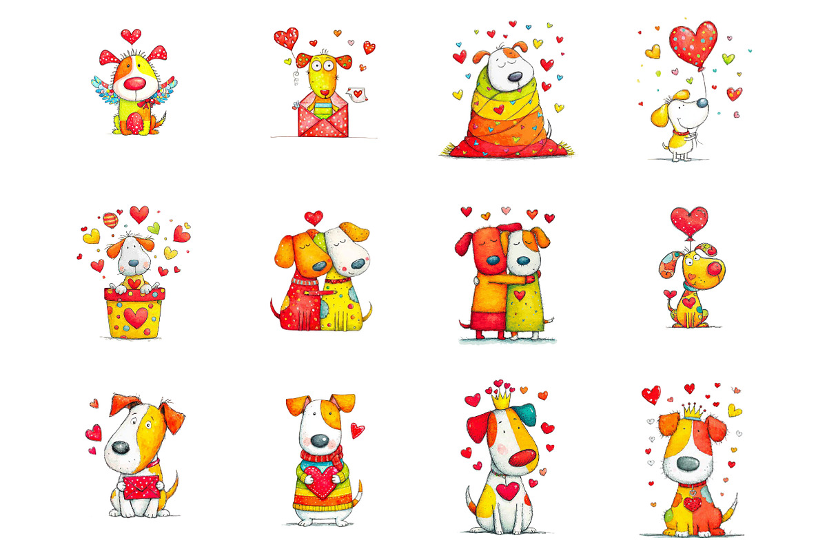 Whimsical Valentines Day Dogs, a Graphic by CitraGraphics (Photo 2 of 4)
