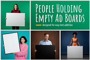 People Holding Blank Ad Boards, a Person Photo by Palleon (Thumbnail 1 of 6)