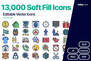 Juicy Icons Soft Fill Bundle