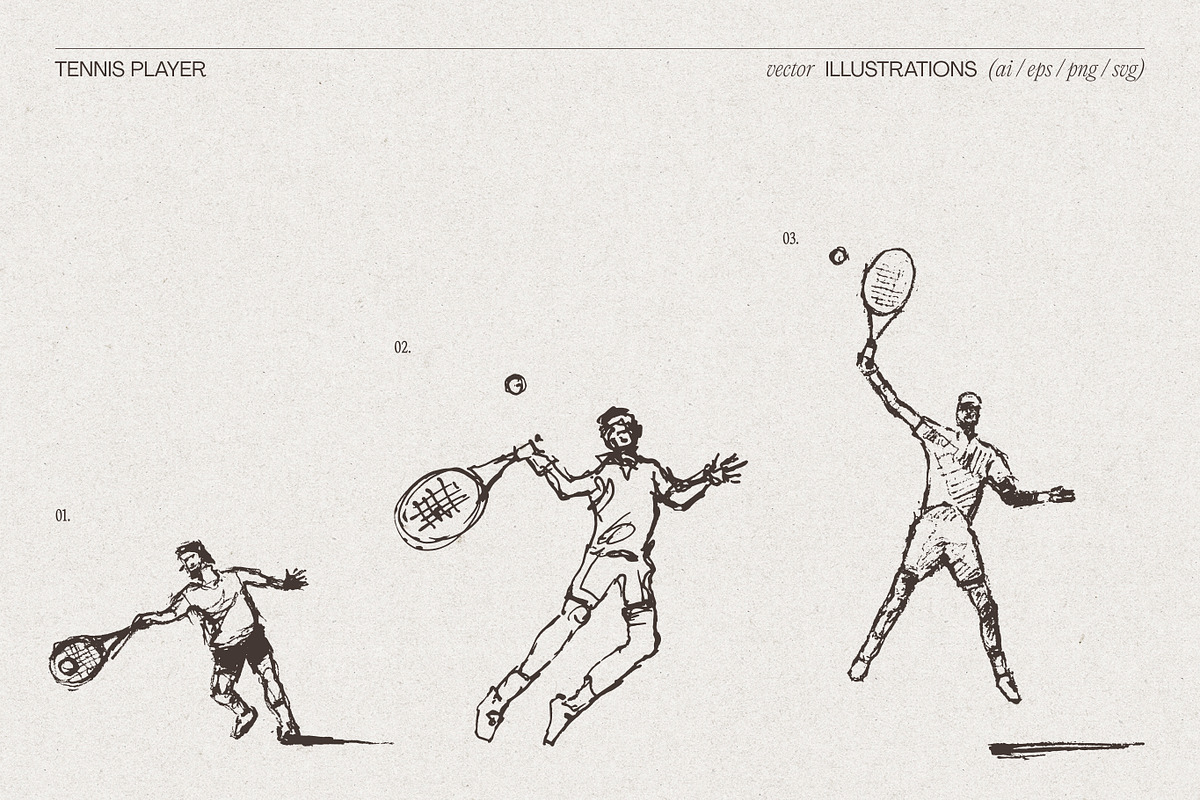 Sport Activity Sketch Illustrations, a Sport Illustration by TheMountBirdStudio (Photo 5 of 7)