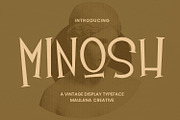 Minosh Vintage Display Typeface, a Serif Font by Maulana Creative (Thumbnail 1 of 7)