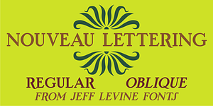 Nouveau Lettering JNL, a Slab Serif Font by Jeff Levine Fonts