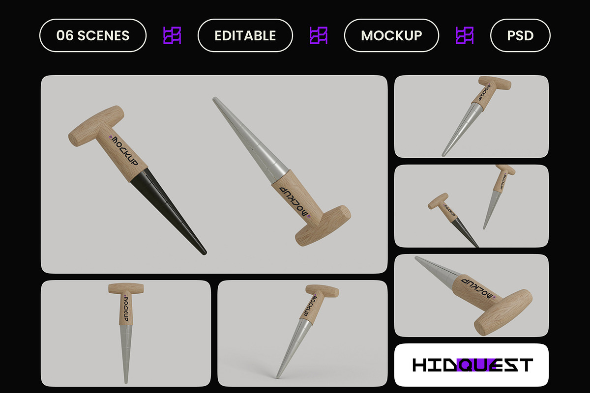 Hand Dibber Mockup, a Household Mockup by hiddemaru (Photo 2 of 4)