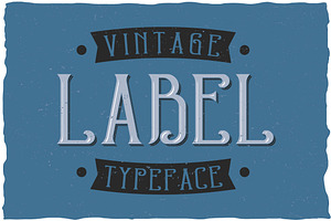 Retro Style Label Typeface