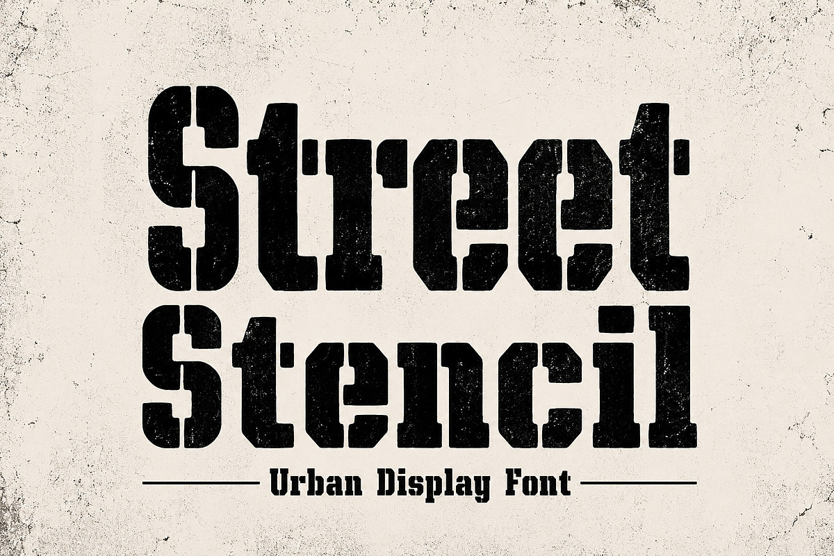 Street Stencil, a Slab Serif Font by Wow Magic (Photo 1 of 3)